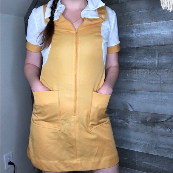 Crest vintage 60s mod waitress pinup dress - Picture 3 of 5